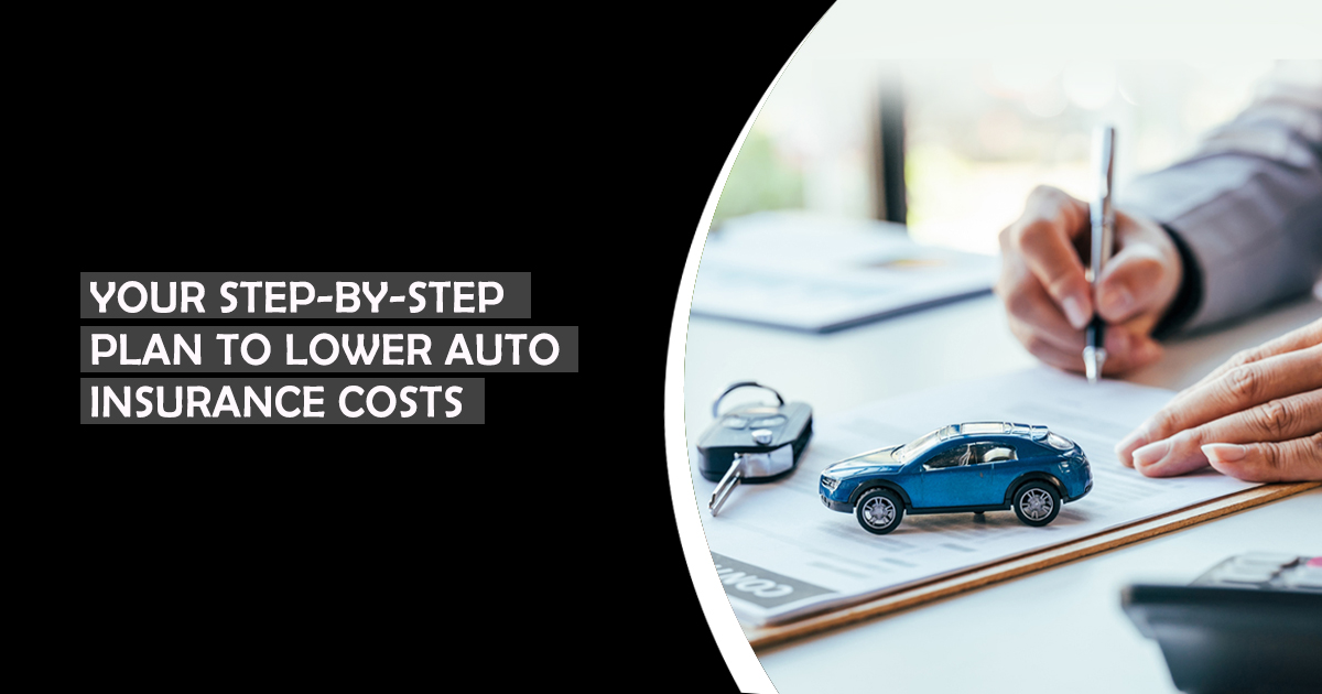 Driver comparing auto insurance quotes on laptop with calculator and policy documents for 2026 insurance planning